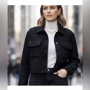 House of Harlow 1960 Black Tweed Jacket